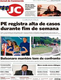 Capa do jornal Jornal do Commercio 04/05/2020