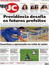 Capa do jornal Jornal do Commercio 04/10/2020