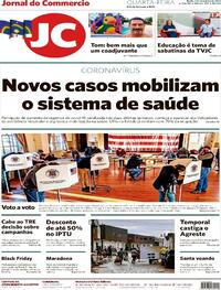 Capa do jornal Jornal do Commercio 04/11/2020