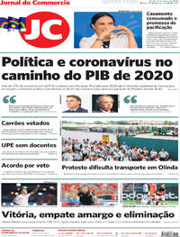 Capa do jornal Jornal do Commercio 05/03/2020