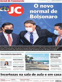 Capa do jornal Jornal do Commercio 05/07/2020