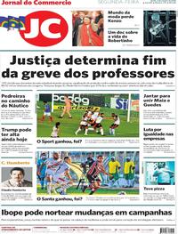 Capa do jornal Jornal do Commercio 05/10/2020