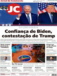 Capa do jornal Jornal do Commercio 05/11/2020