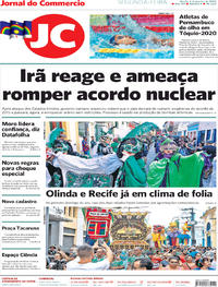 Capa do jornal Jornal do Commercio 06/01/2020