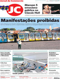 Capa do jornal Jornal do Commercio 06/03/2020
