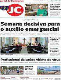 Capa do jornal Jornal do Commercio 06/04/2020