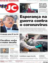 Capa do jornal Jornal do Commercio 06/05/2020