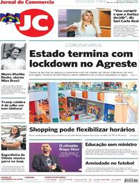 Capa do jornal Jornal do Commercio 06/07/2020