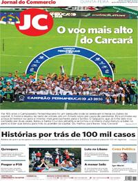 Capa do jornal Jornal do Commercio 06/08/2020