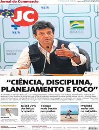 Capa do jornal Jornal do Commercio 07/04/2020
