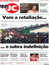 Capa do jornal Jornal do Commercio 08/01/2020