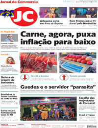 Capa do jornal Jornal do Commercio 08/02/2020