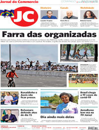 Capa do jornal Jornal do Commercio 08/03/2020
