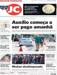 Capa do jornal Jornal do Commercio 08/04/2020