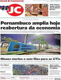 Capa do jornal Jornal do Commercio 08/06/2020