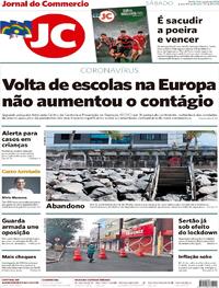 Capa do jornal Jornal do Commercio 08/08/2020