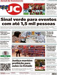 Capa do jornal Jornal do Commercio 08/10/2020