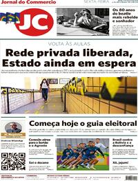 Capa do jornal Jornal do Commercio 09/10/2020