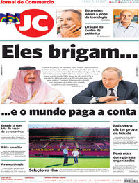Capa do jornal Jornal do Commercio 10/03/2020