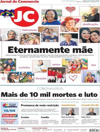 Capa do jornal Jornal do Commercio 10/05/2020