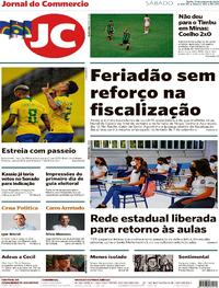 Capa do jornal Jornal do Commercio 10/10/2020