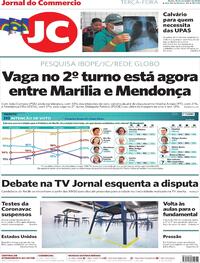Capa do jornal Jornal do Commercio 10/11/2020