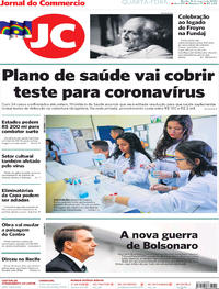Capa do jornal Jornal do Commercio 11/03/2020
