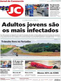 Capa do jornal Jornal do Commercio 11/04/2020