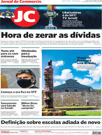 Capa do jornal Jornal do Commercio 11/09/2020