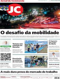 Capa do jornal Jornal do Commercio 11/10/2020
