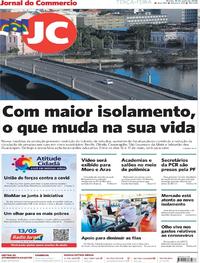 Capa do jornal Jornal do Commercio 12/05/2020