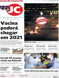 Capa do jornal Jornal do Commercio 12/06/2020