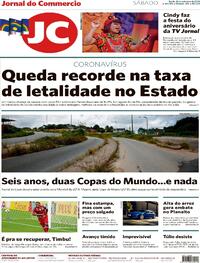 Capa do jornal Jornal do Commercio 12/09/2020