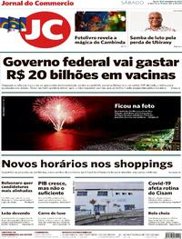 Capa do jornal Jornal do Commercio 12/12/2020