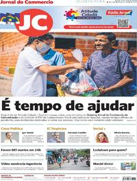 Capa do jornal Jornal do Commercio 13/05/2020
