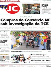 Capa do jornal Jornal do Commercio 13/06/2020