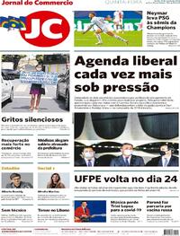 Capa do jornal Jornal do Commercio 13/08/2020