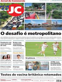 Capa do jornal Jornal do Commercio 13/09/2020