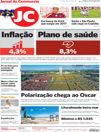 Capa do jornal Jornal do Commercio 14/01/2020
