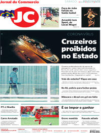 Capa do jornal Jornal do Commercio 14/03/2020