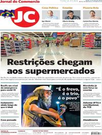 Capa do jornal Jornal do Commercio 14/04/2020