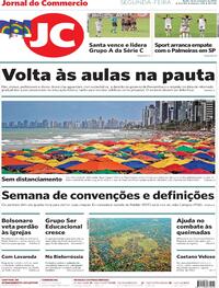 Capa do jornal Jornal do Commercio 14/09/2020