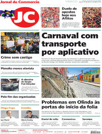 Capa do jornal Jornal do Commercio 15/02/2020