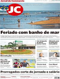 Capa do jornal Jornal do Commercio 15/07/2020