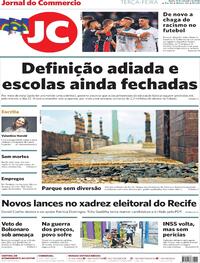 Capa do jornal Jornal do Commercio 15/09/2020