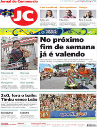 Capa do jornal Jornal do Commercio 16/02/2020