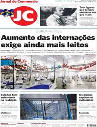 Capa do jornal Jornal do Commercio 16/04/2020