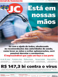 Capa do jornal Jornal do Commercio 17/03/2020