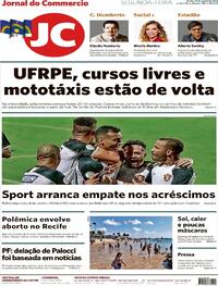Capa do jornal Jornal do Commercio 17/08/2020