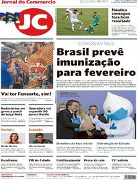 Capa do jornal Jornal do Commercio 17/12/2020